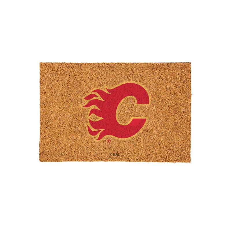 Calgary Flames Full Color Indoor/Outdoor Coir Mat