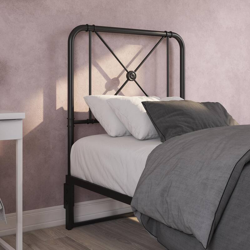 RealRooms Allysa Metal Headboard, Mounting Hardware Included, Steel