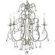 preview thumbnail 1 of 3, Ashton 6 Light Olde Silver Chandelier - 21.5'' W x 27'' H 21.5'' W x 27'' H