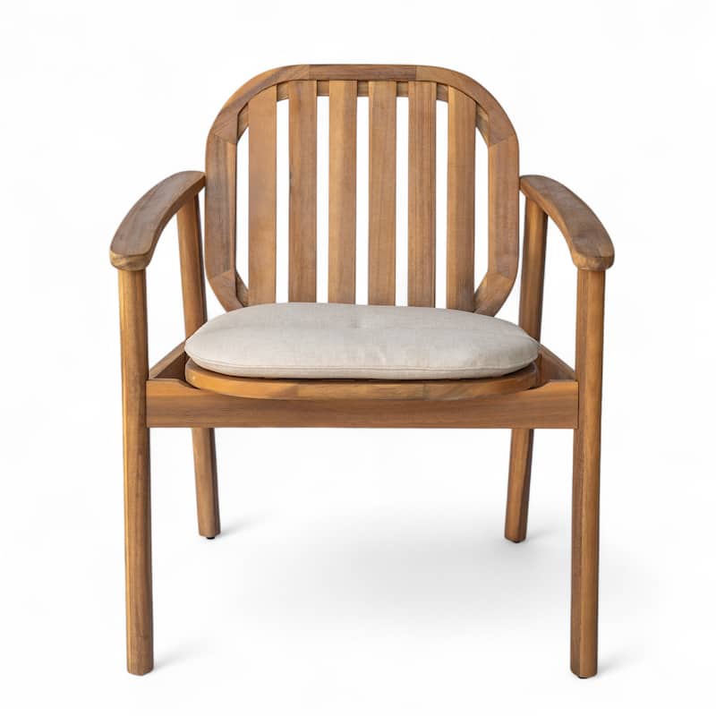 Christopher Knight Home - Country Patio Farmhouse Wooden 7-Piece Outdoor Dining Set with Cushions