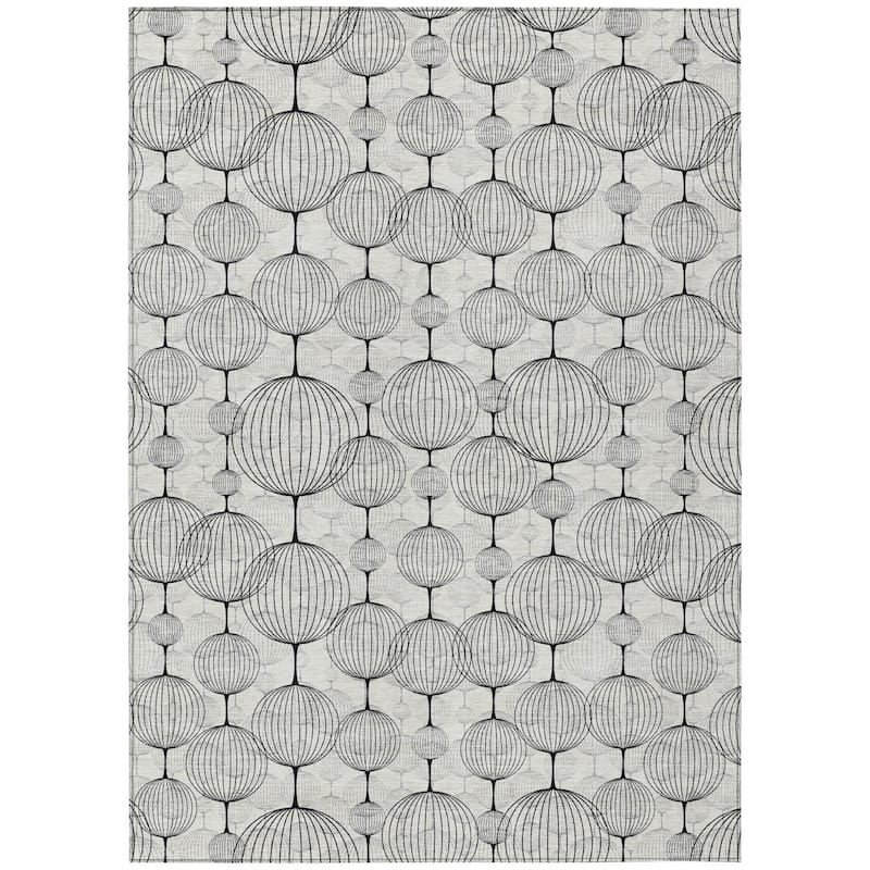 HomeRoots Geometric Transitional Rectangle Outdoor Rug