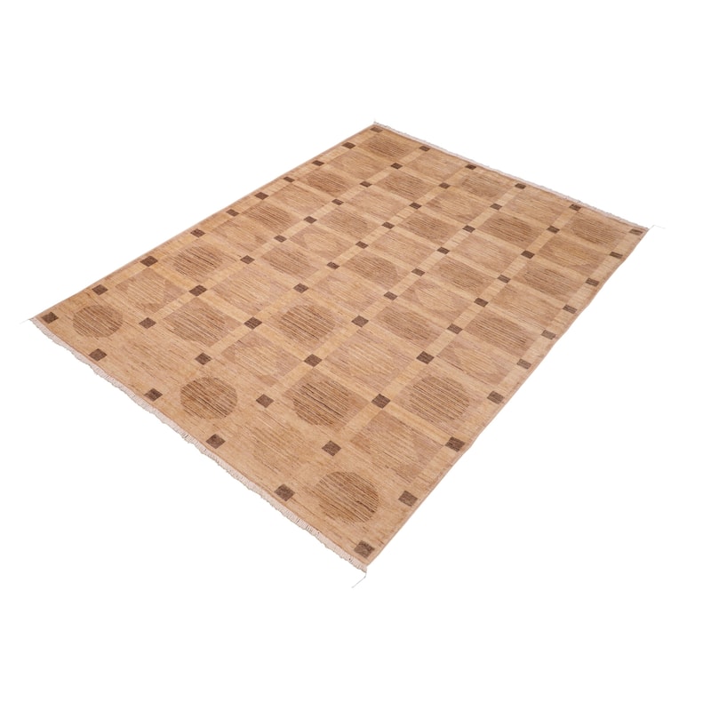 Earth Tone Desert Pillar Gabbeh Hand Knotted Area Rug