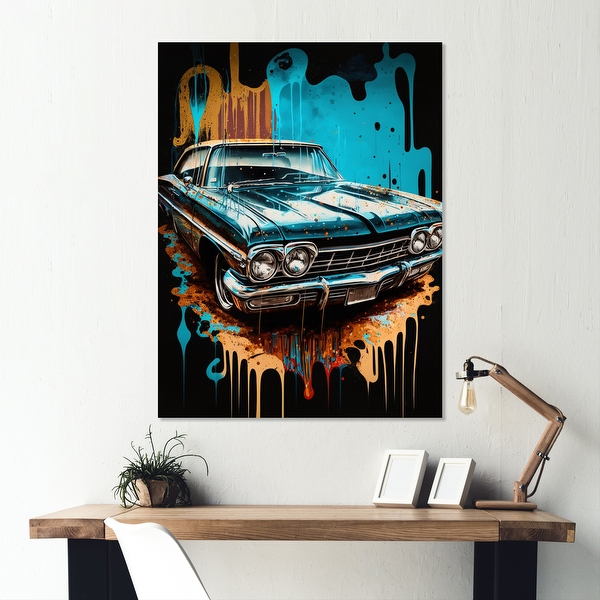 ARTCANVAS Old on sale Car In The Field Painting Home Decor Canvas Art Print