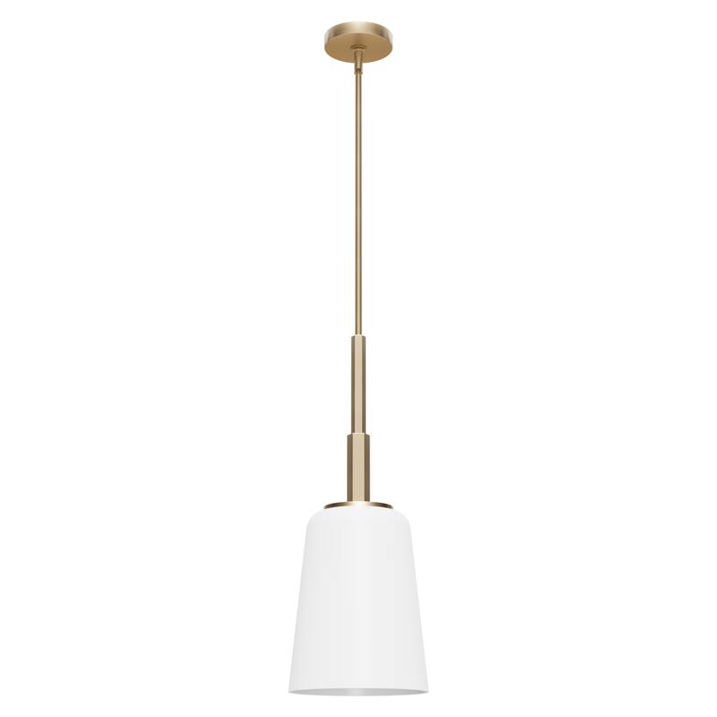 Hunter Nolita 1 Light Pendant, Kitchen Island, Dining Room, Contemporary, White Glass Shade