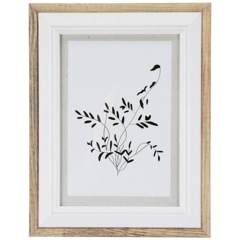 Wooden Picture Frames for 5" x 7" Photo - Natural and White - Set of 4