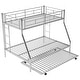 preview thumbnail 14 of 31, Twin Over Full Steel Bunk Bed with Trundle & Ladders