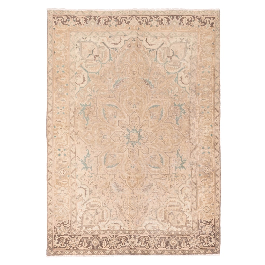 ECARPETGALLERY Hand-knotted Sarabi Tan Wool Rug - 6'6 x 9'5