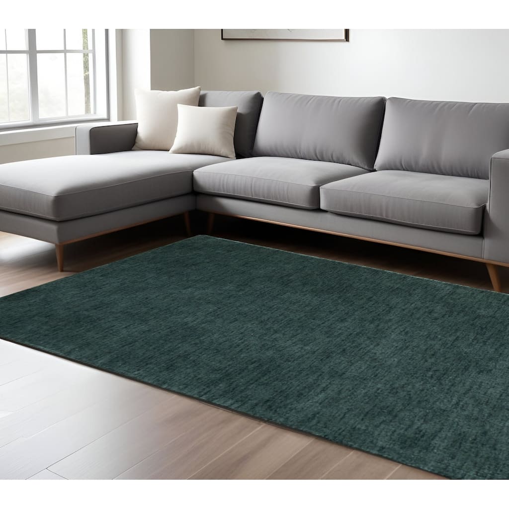 HomeRoots Solid Color Casual Rectangle Area Rug