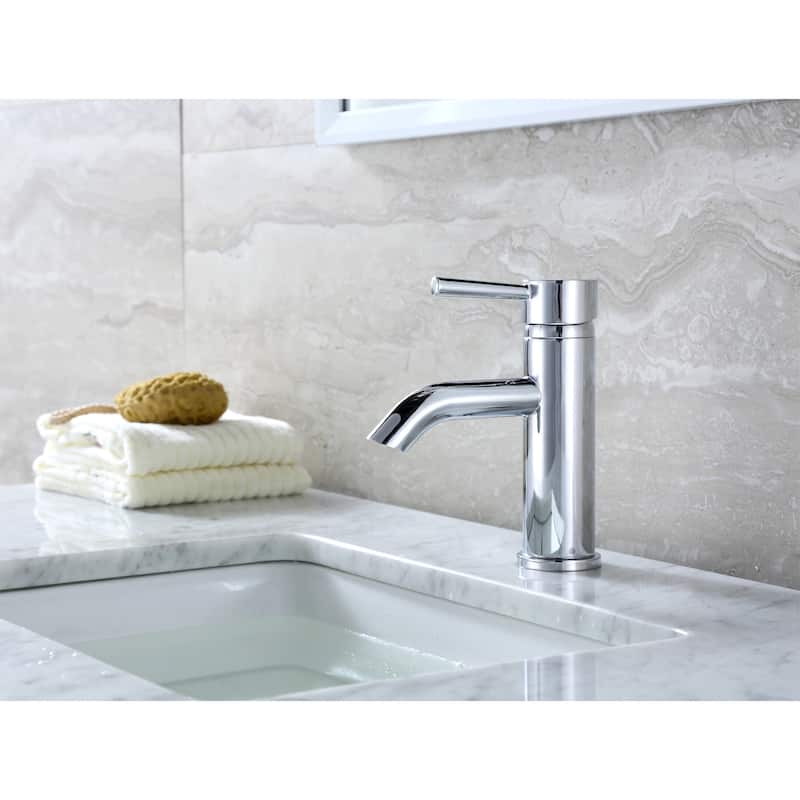 Luxier BSH03-S Single Handle Single Hole Bathroom Faucet with Drain