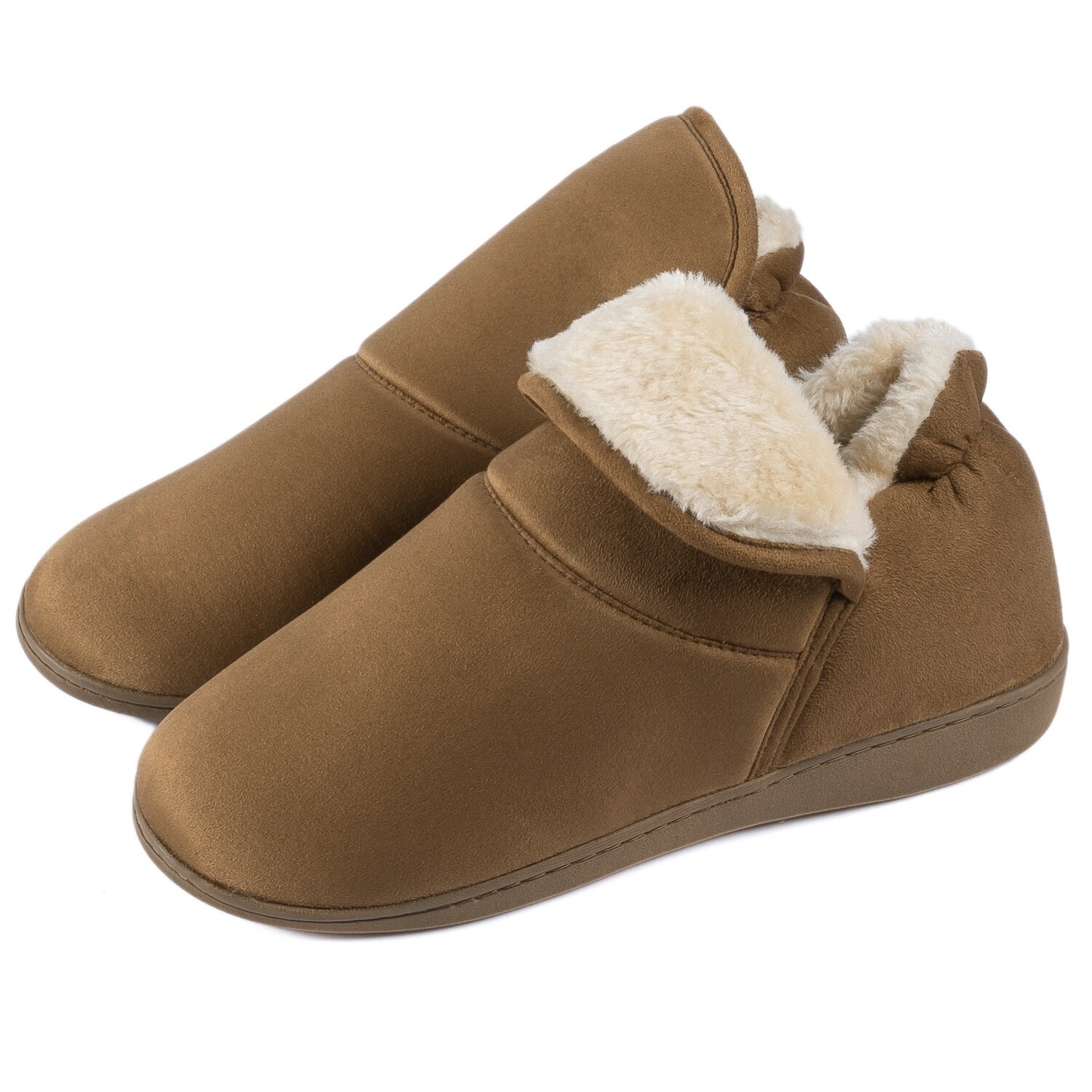 Shop Men S Plush Warm Ankle Bootie Slippers Anti Skid Indoor Outdoor Boots On Sale Overstock 29755670