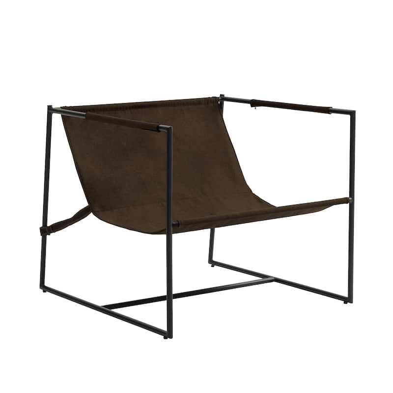 Metal Framed Armchair Sling Accent Chair Set of 2