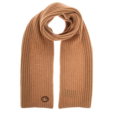 Gucci Knit Wool Scarf with Double G