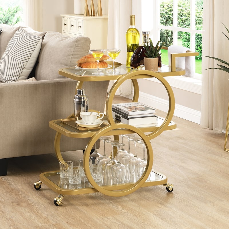 Metal Bar Cart Silver Bar Carts for the Home