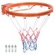 preview thumbnail 2 of 5, 18" Basketball Rim Wall Door Mounted Standard Goal (Hollow Steel) - Orange