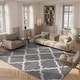 preview thumbnail 6 of 18, SAFAVIEH Dallas Shag Giusy Trellis 1.5-inch Thick Rug - Navy/Ivory - 5' 1" x 7' 6"