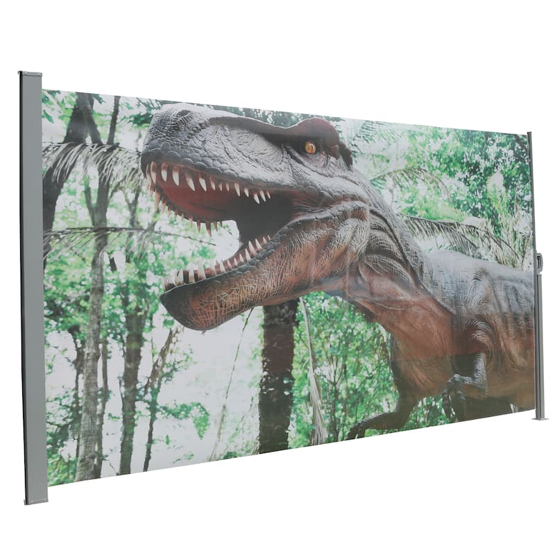 71"x138" Retractable Side Awning Screen with UV Printing