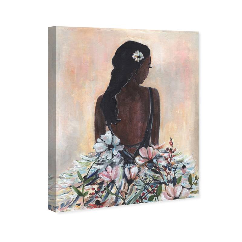Wynwood Studio Fashion and Glam Modern Beauty Brown and Light Pink Rustic Wall Art Canvas Print