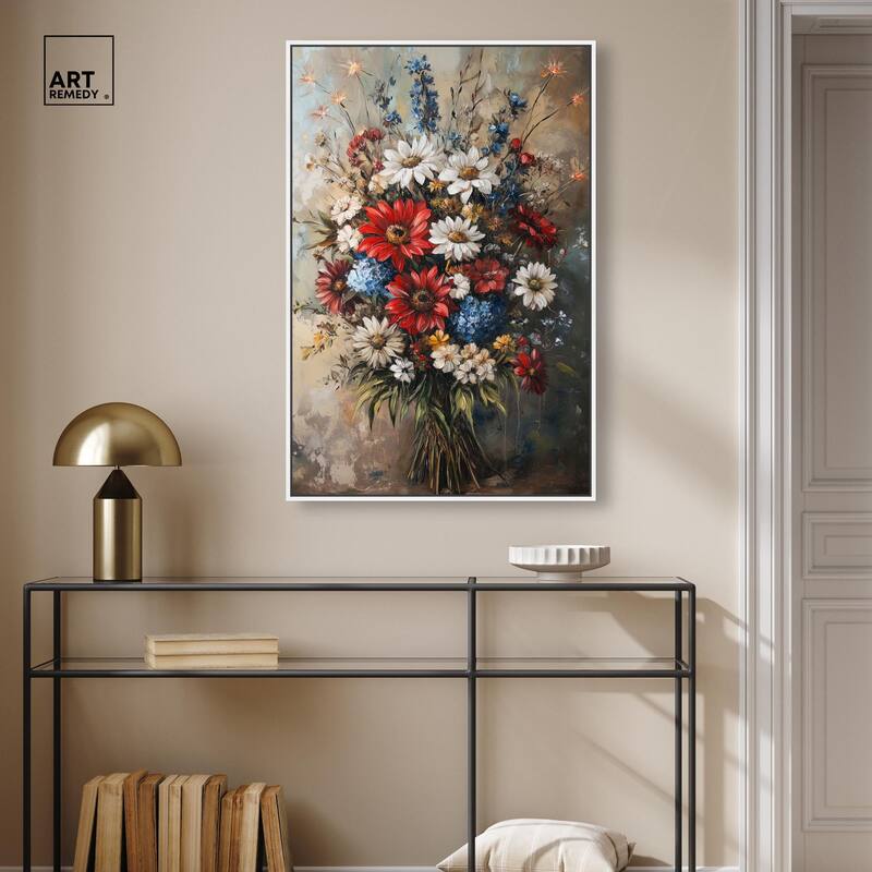 Symphony of Flowers II Canvas by Art Remedy