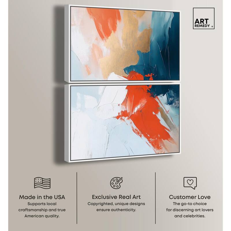 Bold and Bright I Canvas Set of 2 by Art Remedy
