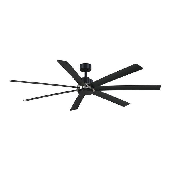 slide 2 of 10, Fanimation Pendry 72 inch Indoor/Outdoor Smart Ceiling Fan with Remote - Black with Brushed Nickel Accents