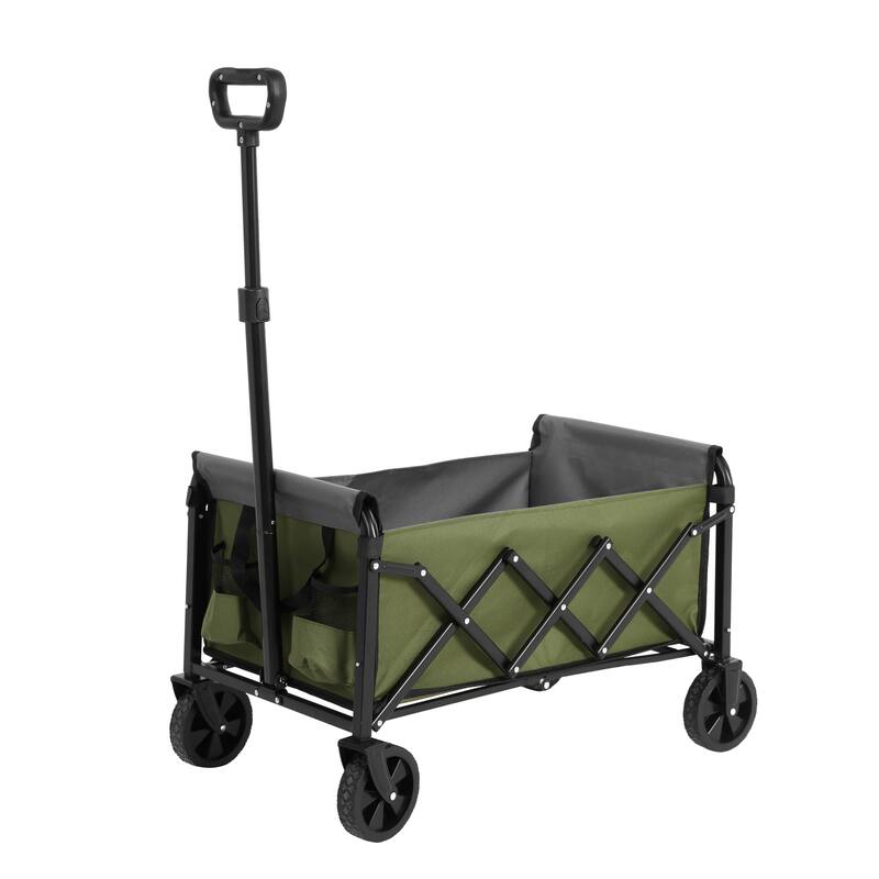 Lightweight Heavy Duty Folding Beach Wagon with Wheels, Large Capacity