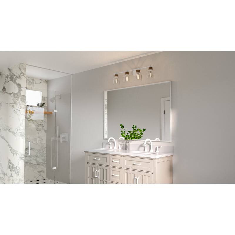 Baltic 4-Light Matte White Bath Light