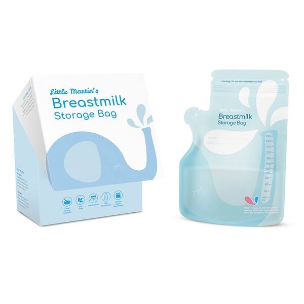 slide 2 of 5, Little Martin's Breast Milk Storage Bags - 60 pcs - Blue Blue