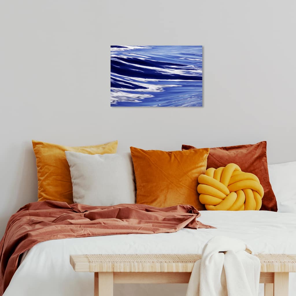 Wynwood Studio Coastal David Fleetham - Ocean Surface Abstract II Blue and Nautical & Coastal Wall Art Canvas Print
