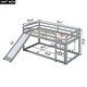 preview thumbnail 12 of 14, Pine Wood Twin Bunk Bed, Convertible Slide, Sturdy Ladder, Safe Design