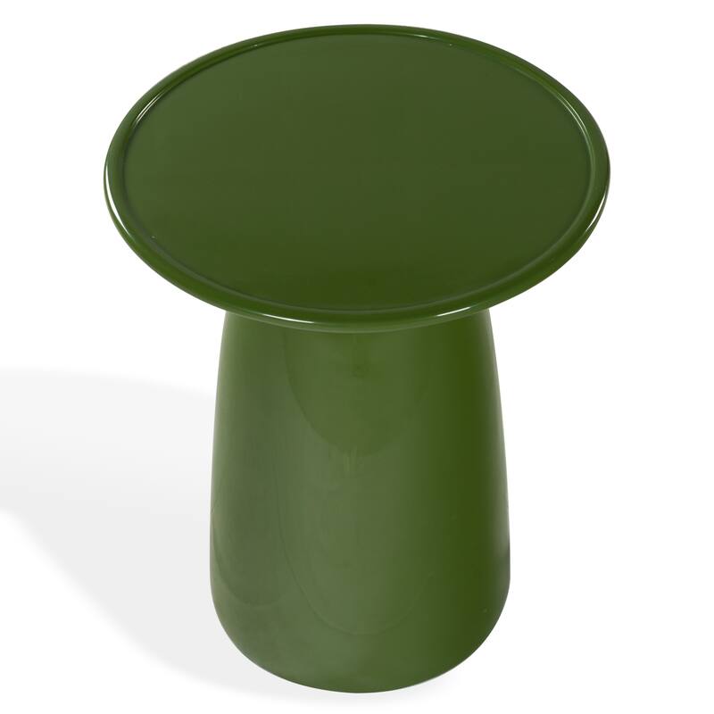 SAFAVIEH Couture Stephan Concrete Accent Table - 18"W x 18"D x 22"H - Olive Green