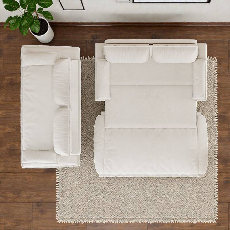 73.2" Pull Out Sofa Bed, 3-in-1 Convertible Queen Sleeper Sofa, Velvet Loveseat Couch for Living Room Bedroom