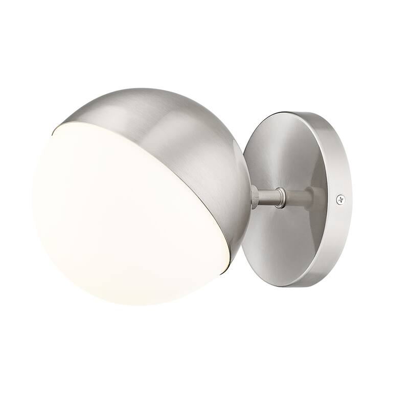 Z-Lite 7517-1S Realm Sphere 7" Tall Bathroom Sconce - Brushed Nickel