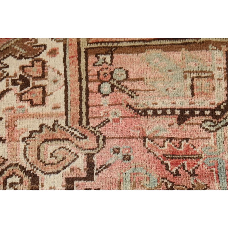 Tribal Heriz Persian Vintage Area Rug Hand-Knotted Wool Carpet - 8'0"x 11'4"