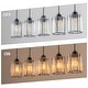 preview thumbnail 9 of 8, Starsky 5-Light 32in. Modern Crystal Linear Chandelier Cluster Cylinder Glass Kitchen Island Light