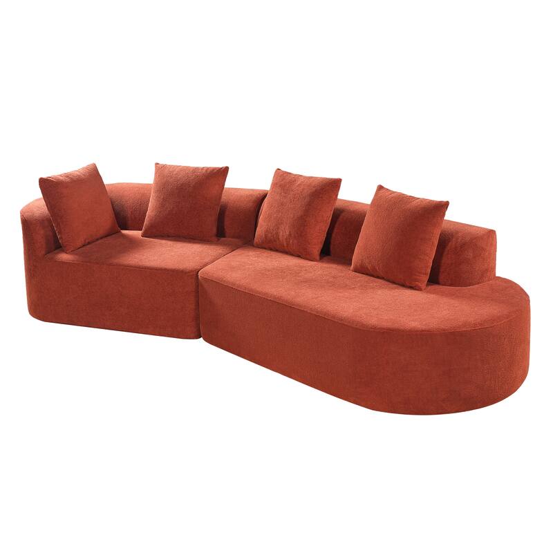 Christopher Knight Home - Modern Curved Upholstered Sectional Sofa
