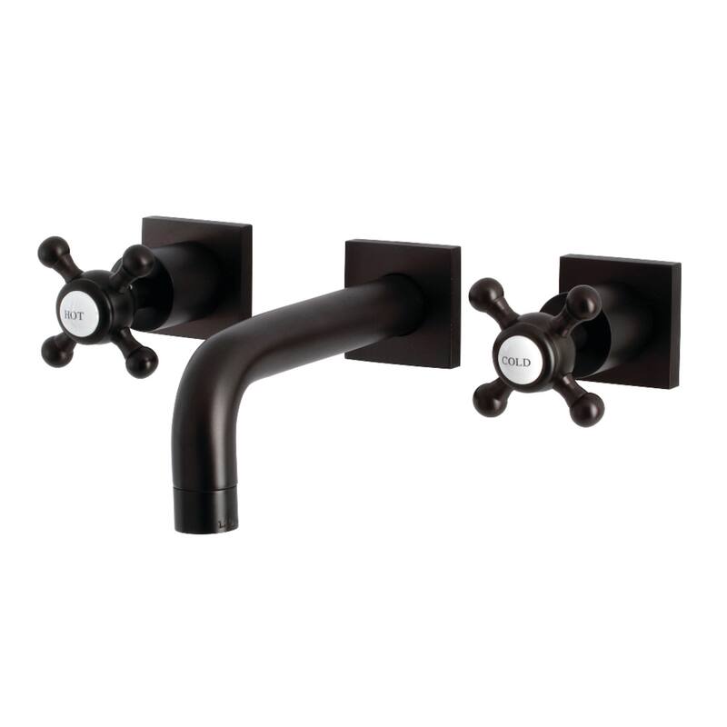 Kingston Brass Metropolitan Two-Handle 3-Hole Wall Mount Bathroom Faucet
