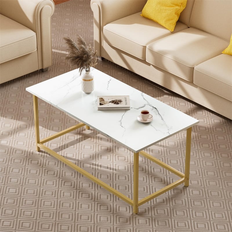 Marble Coffee Table Simple Modern Open Design