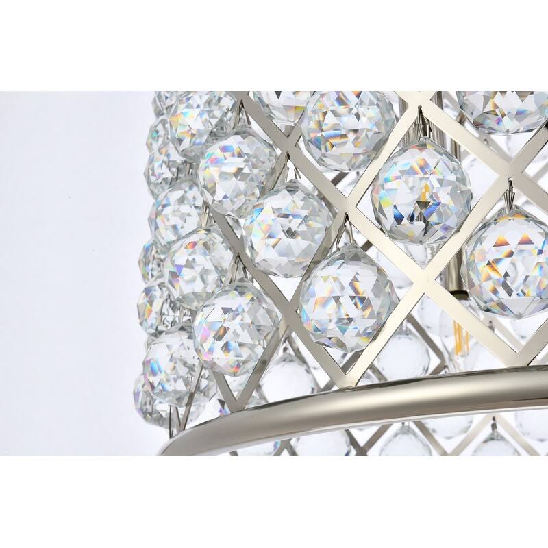Royce Edge 8-Light Polished Nickel Chandelier