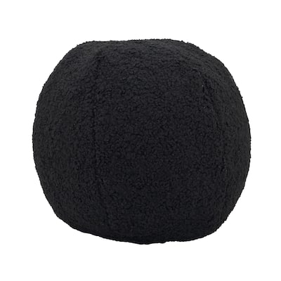 Fluffy Fun Faux Fur Ball Poly Filled Throw Pillow