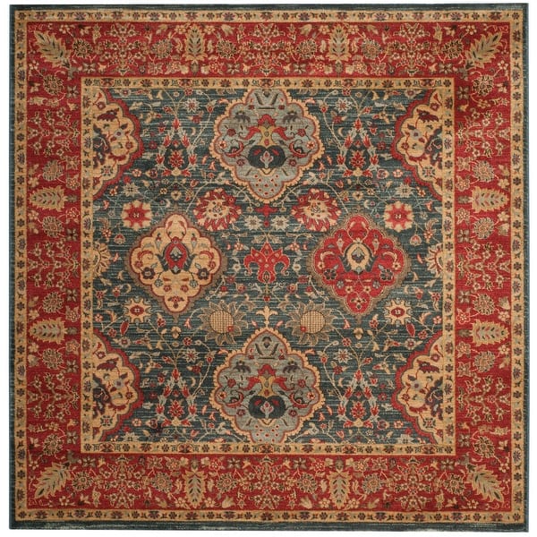 slide 1 of 1, SAFAVIEH Mahal Sigourney Traditional Oriental Rug 11' Square - Navy/Red - Square