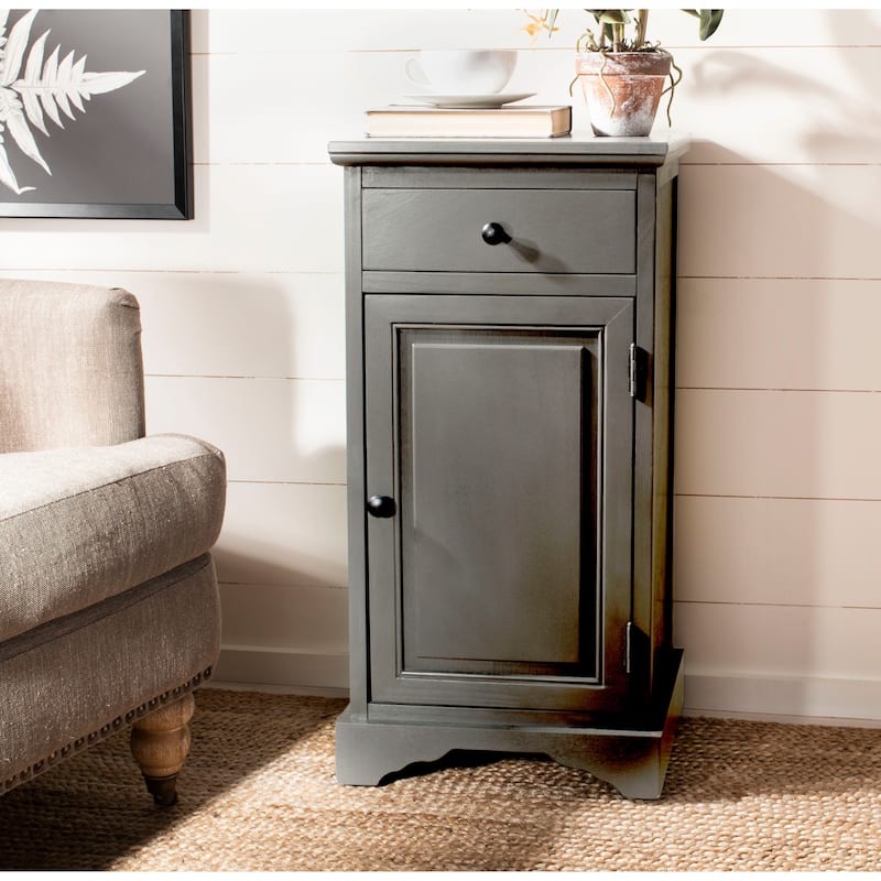 SAFAVIEH Jett Grey Storage Cabinet - 15.9" x 13.8" x 31.5"