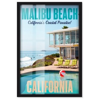 Malibu Beach II Coastal Photography Shadowbox Print by Art Remedy - Bed ...