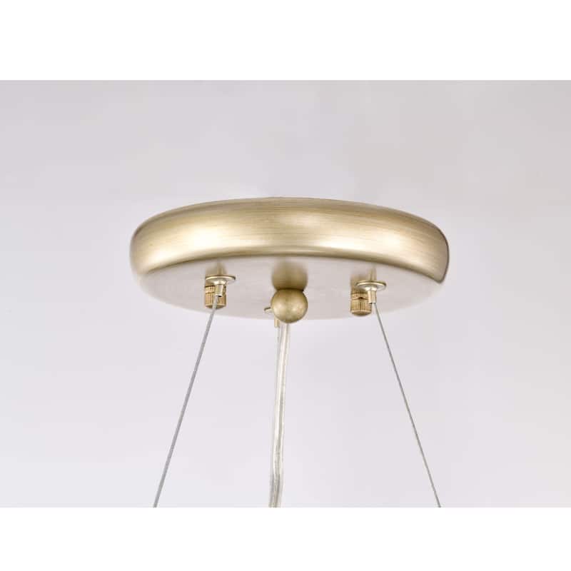 Liria 9-Light Brushed Silver-ish Champagne Beads Firework Chandelier