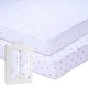 preview thumbnail 43 of 47, Ely's & Co. Baby Fitted Crib Sheet Set - 2 Pack - 28" x 52" Mauve Pink Stars