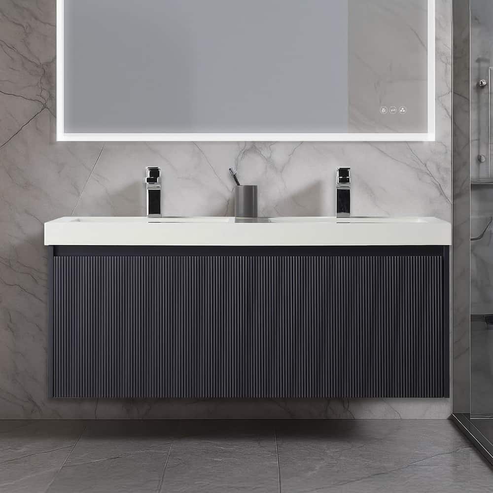 Blossom Positano 48" Floating Double Sink Vanity with Acrylic Top