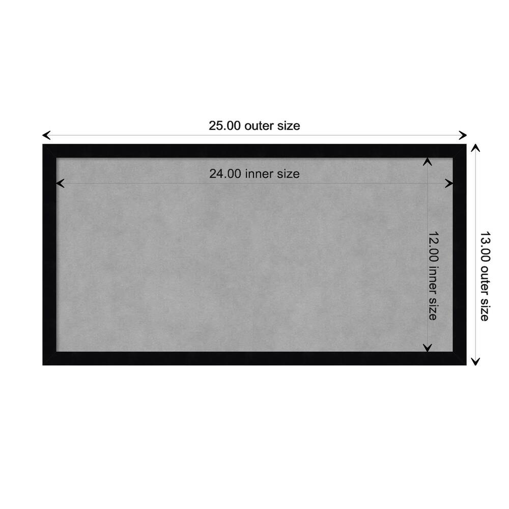 Amanti Art Svelte Noir Black Framed Magnetic Board