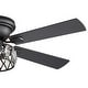 preview thumbnail 16 of 33, 52" Flush Mount 5-Blade Modern Crystal Indoor Ceiling Fan with Light Kit and Remote