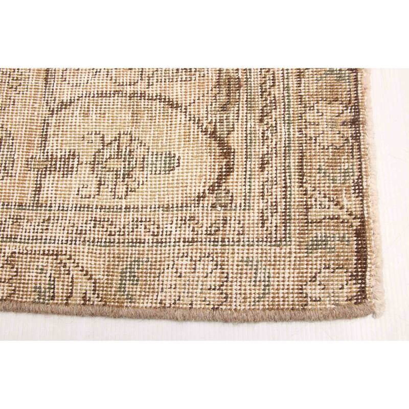 ECARPETGALLERY Hand-knotted Antalya Vintage Tan Wool Rug - 7'1 x 11'4