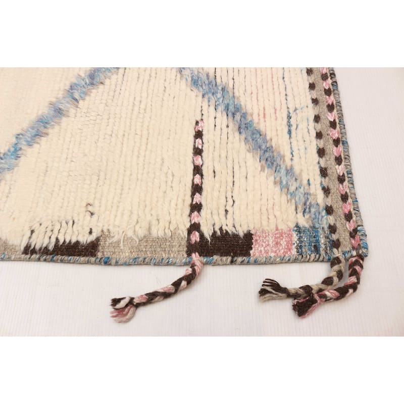 ECARPETGALLERY Hand-knotted Tangier Cream Silk, Wool Rug - 8'1 x 9'10