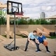 preview thumbnail 3 of 8, Costway 4.25-10FT Portable Adjustable Basketball Hoop System with 44'' - See Details